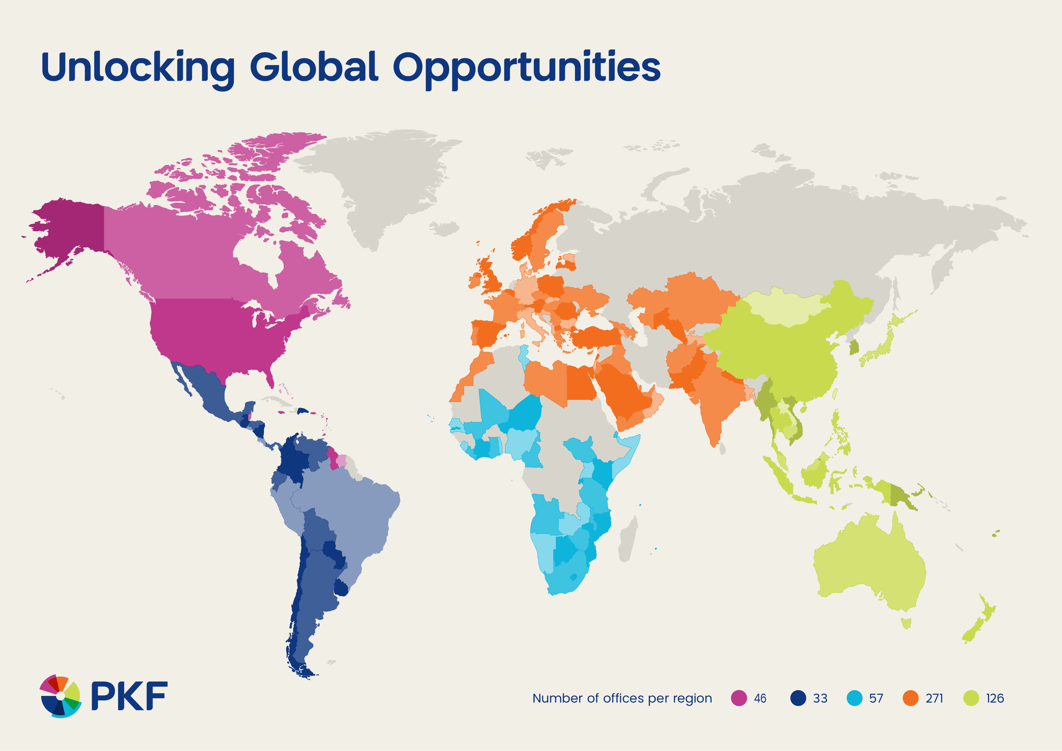 PKF Global Network Map - Unlocking Global Opportunities